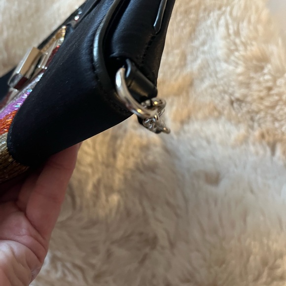 Echo black satin with multi colour sparkly little bag - Picture 10 of 11